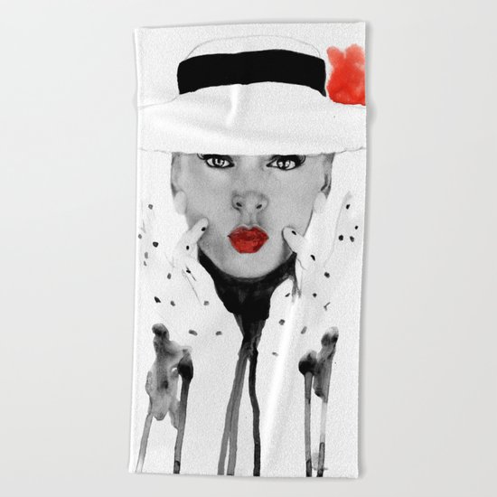 girl jazz 3 Beach Towel