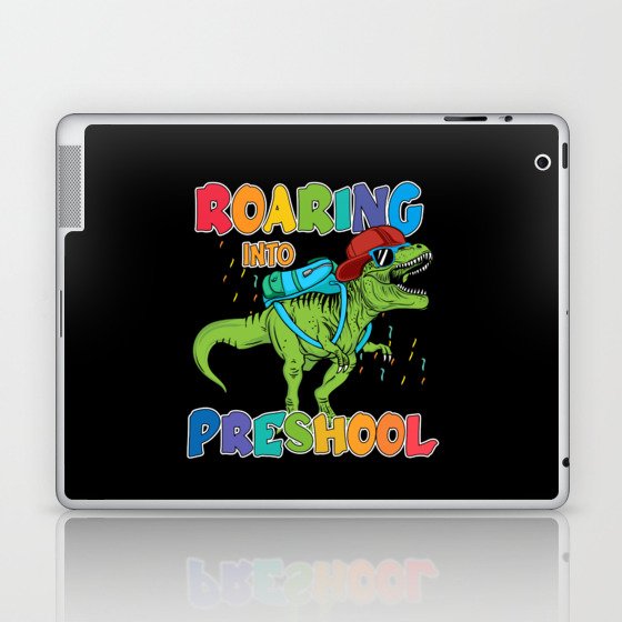 Preschool dinosaur back to school Laptop & iPad Skin
