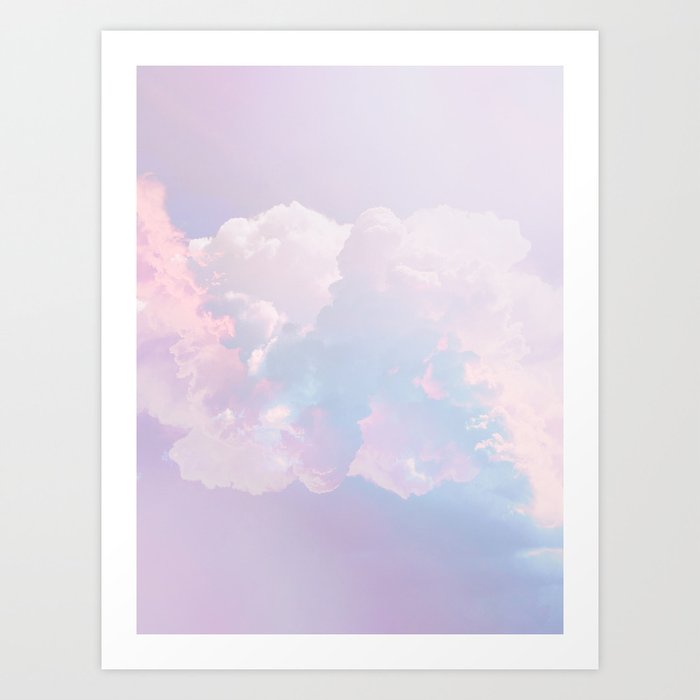 Whimsical Pastel Candy Sky #surreal #society6 Art Print