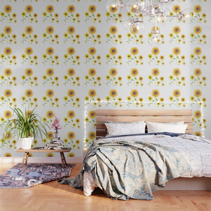 Sunflowers Watercolor Painting Wallpaper By Ccartstudio Society6