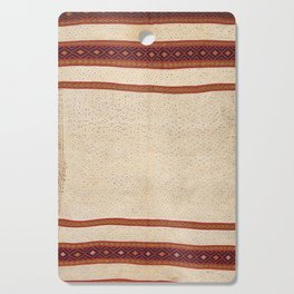 Antique Afghan Ivory Kilim Carpet Vintage Earth Tone Rug Cutting Board