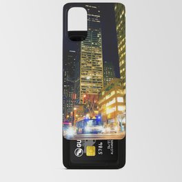 Street lights and skyscrapers in Toronto City at night Android Card Case