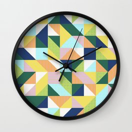 Bright Patchwork Wall Clock