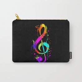 Colorful Musician Hippie Clef Carry-All Pouch
