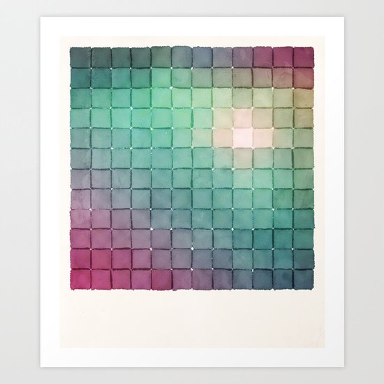 Polaroid Pixels VIII (Glow) Art Print