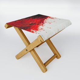 Twombly red abstract Folding Stool