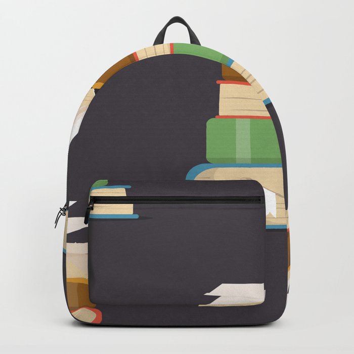 Book of Stacks Seamless Pattern Backpack