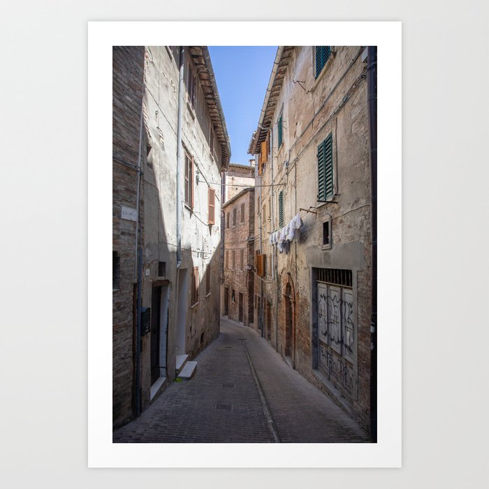 Picturesque Street | Marche, Italy Art Print