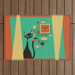 Tardy Retro Cat Outdoor Rug