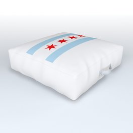 Chicago Flag Outdoor Floor Cushion