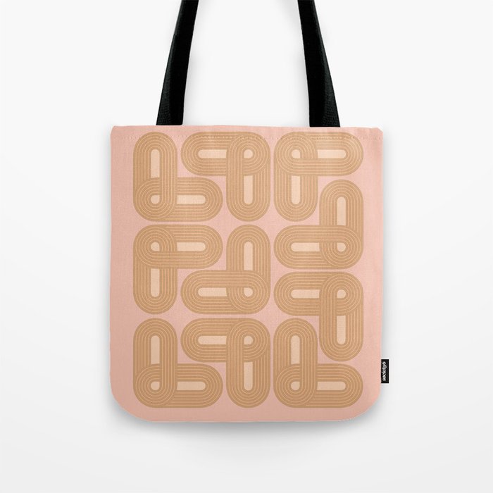 Abstraction_NEW_PRIMITIVE_WAVE_CONNECT_PATTERN_POP_ART_0118A Tote Bag