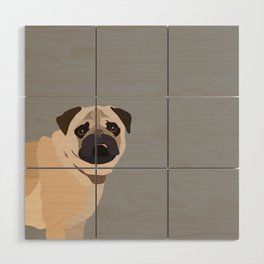 Pug Wood Wall Art