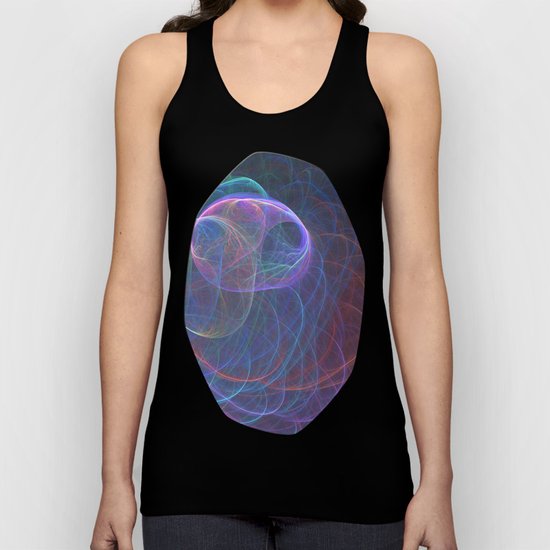 Wormhole Arches in Rainbow Fractal Unisex Tank Top