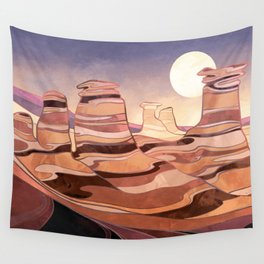 Sunset in the Badlands Wall Tapestry