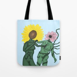 Flower Feud Tote Bag