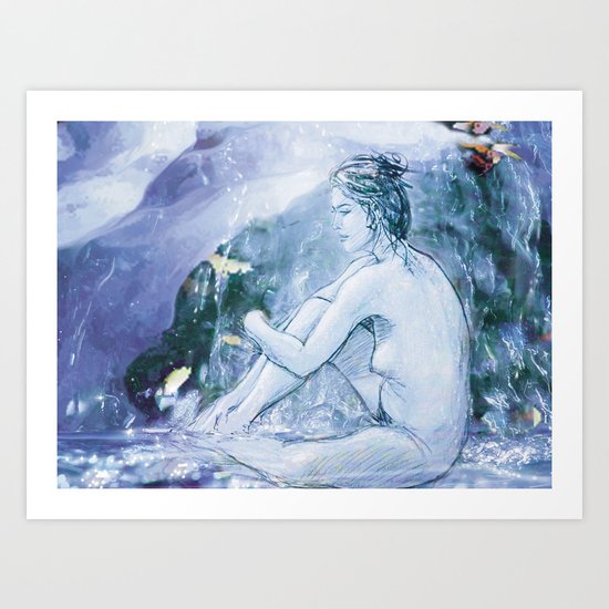 River Nude Art Print