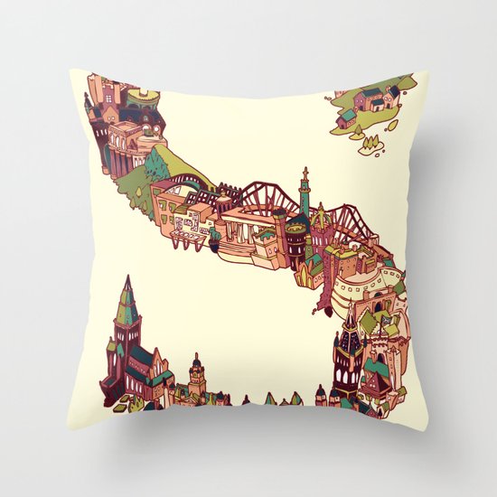 S is for Scotland Throw Pillow