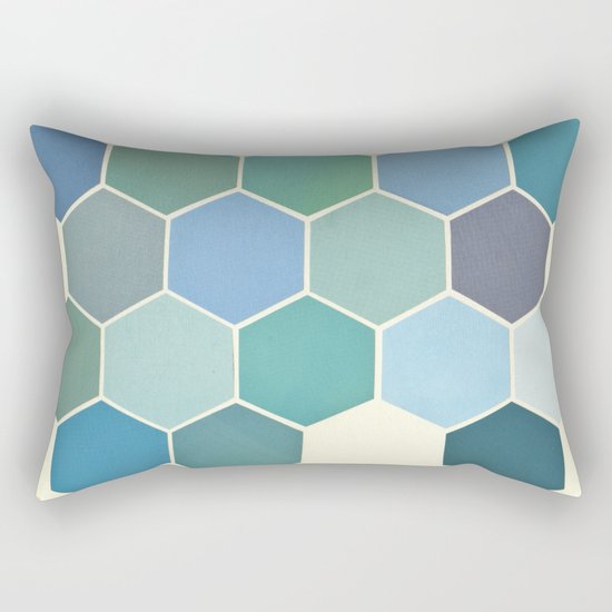 Shades of Blue Rectangular Pillow