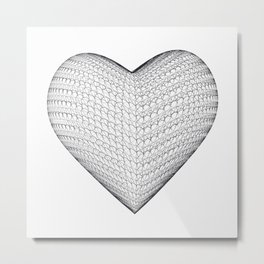 3d heart Metal Print