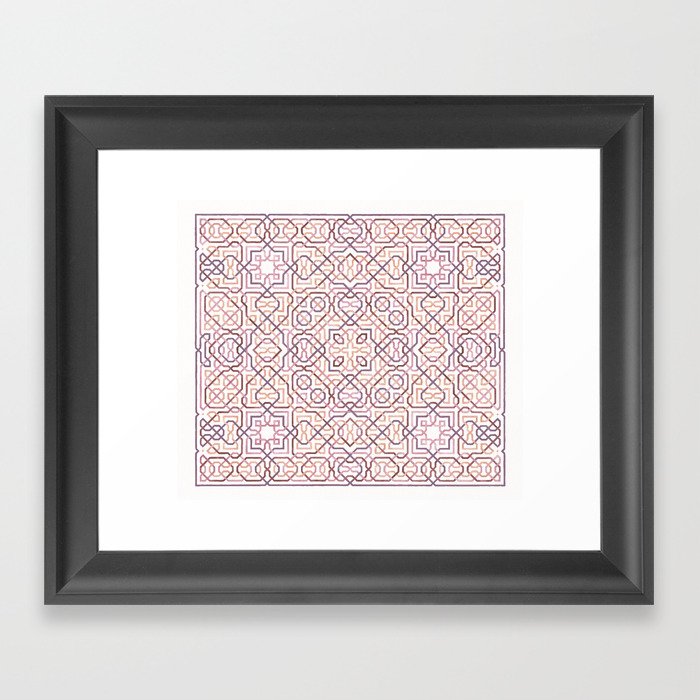 Pink lines Framed Art Print