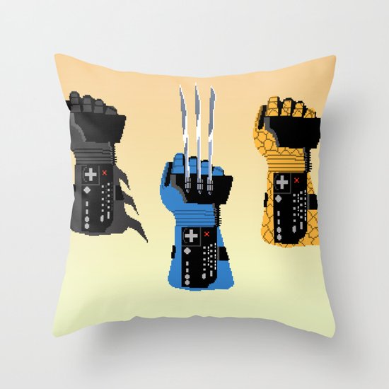 Power Glove Love Throw Pillow