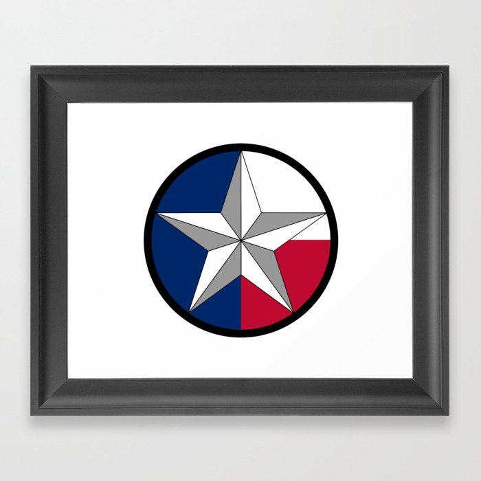 Texas Lone Star Framed Art Print
