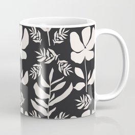 Black and White Bohemian Floral Modern Pattern Mug
