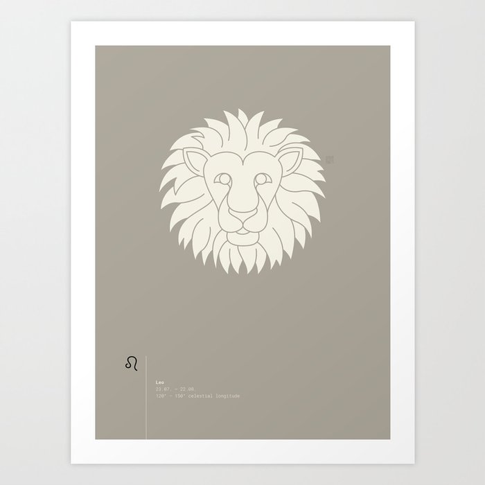 Leo Star Sign Art Print by Thoth Adan | Society6