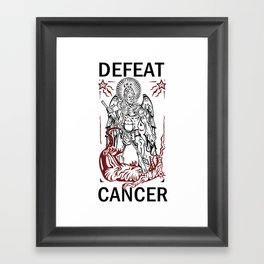 Defeat Cancer (Michael and the Dragon) Framed Art Print