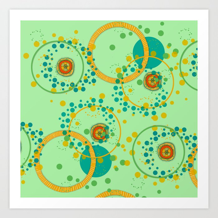Concentric Green Art Print