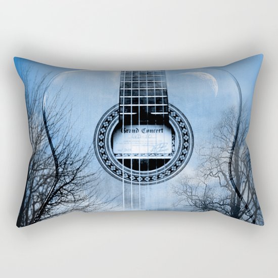 music blue Rectangular Pillow