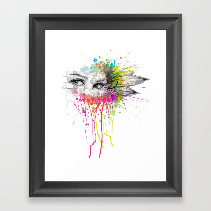 Beautiful Flower Eyes Framed Art Print