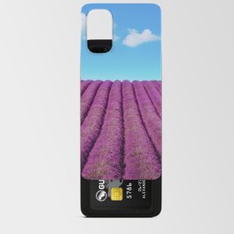 Lavender flowers field and surreal clouds. Provence Android Card Case