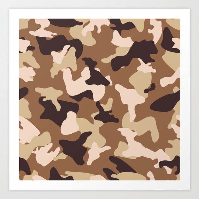Desert camo sand camouflage army pattern Art Print by ARTPICS | Society6
