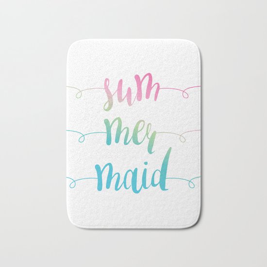 Rainbow Summer Mermaid Bath Mat