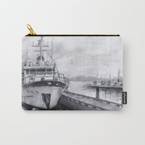 Kirkland Marina Waterfront Boat Watercolor Seattle Carry-All Pouch