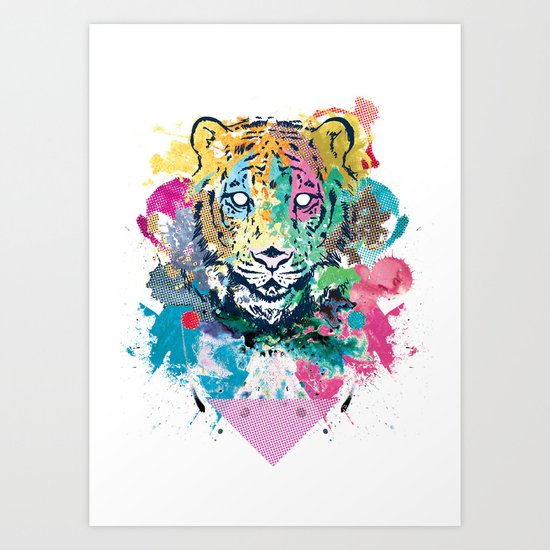 Tiger Splash Art Print