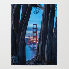 Golden Gate at Dusk Poster