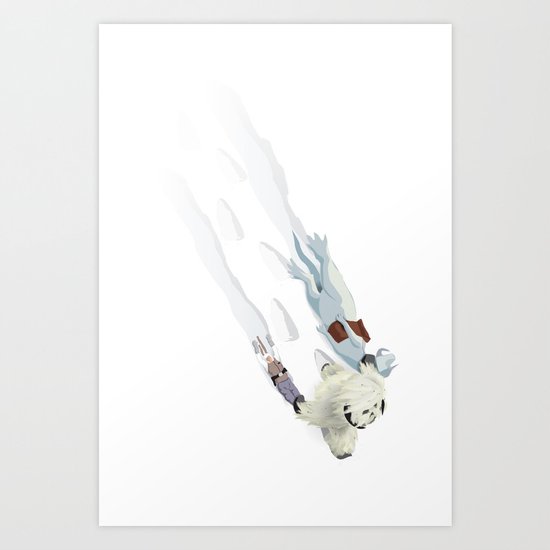 The Missing Wampa Scene Art Print