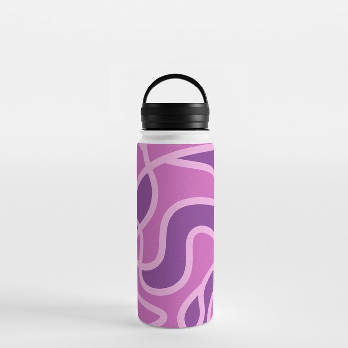 Messy Scribble Texture Background - Cadmium Violet and Super Pink Water Bottle