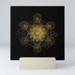 Sacred Geometry Metatrons Cube  Mini Art Print