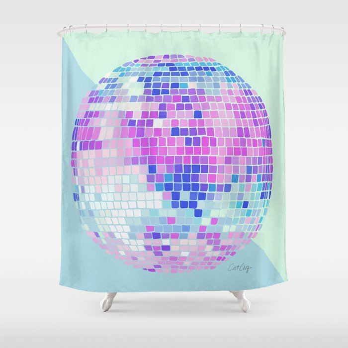 Disco Ball – Indigo Shower Curtain