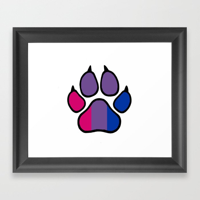 Bisexual Furry Pride Framed Art Print