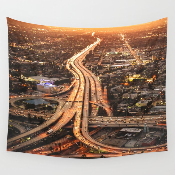 junction in los angeles Wall Tapestry by franckreporter  Society6