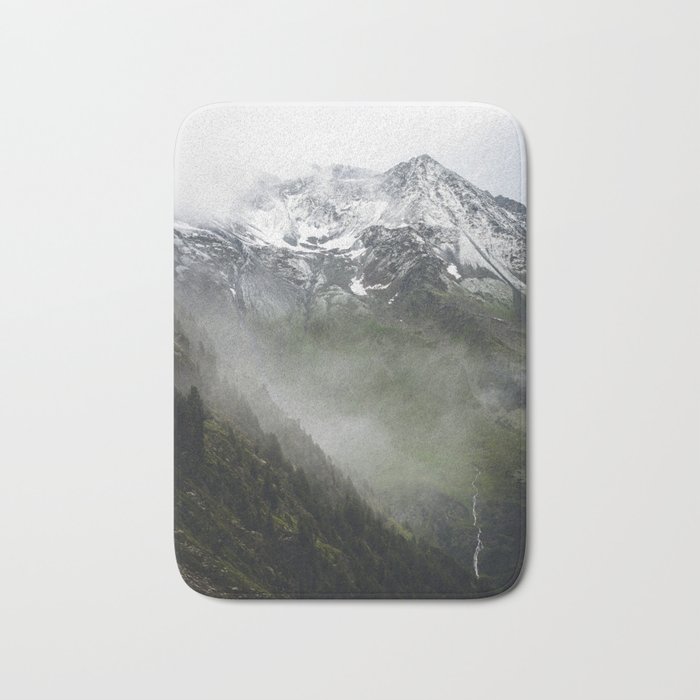 Mysterious mountains Bath Mat