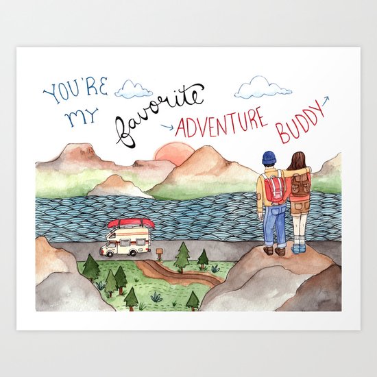 Adventure Buddy Art Print