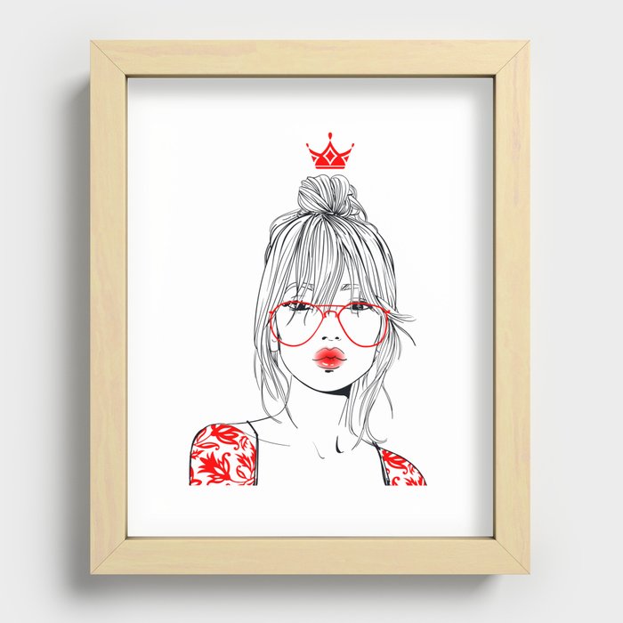 Red Princess Recessed Framed Print