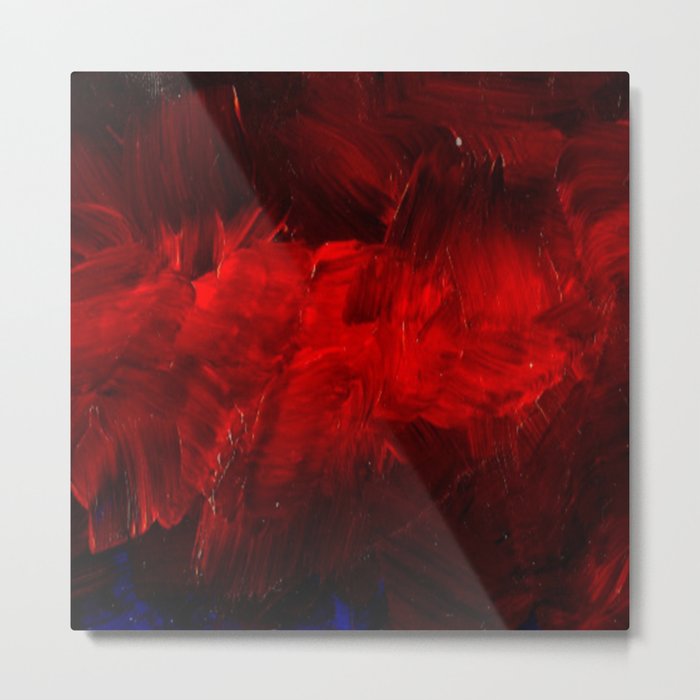 Red And Black Luxury Abstract Gothic Glam Chic by Corbin Henry Metal Print