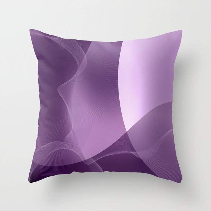 Abstract Purple Ombre Throw Pillow