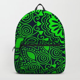 Oh, So Green Mandala Art Backpack